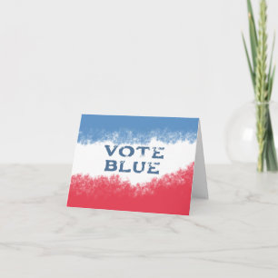 Kleine Patriotische Stem Blau Politiek  Bedankkaart