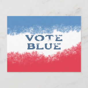 Kleine Patriottische Stem Blauw Politiek Briefkaart