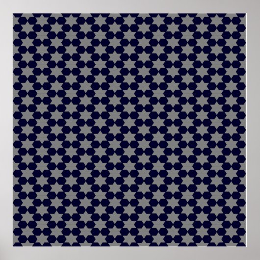 Kleine patriottische witte sterren poster (Voorkant)