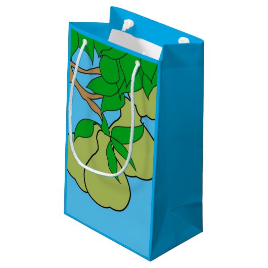 Kleine Pear Gift Bag Klein Cadeauzakje (Achterkant Gekanteld)