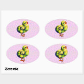 Kleine Peep's Pasen Ovale Sticker (Vel)