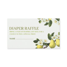 Kleine peer fruit thema Baby shower Luier Raffle