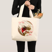 Kleine Pekingees pakt Sinterklaas Grote Tote Bag (Voorkant (product))