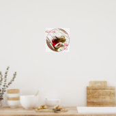 Kleine Pekingees pakt Sinterklaas Poster (Keuken)