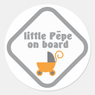 Kleine Pepe (Maori baby) aan boord Ronde Sticker