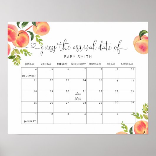 Kleine peren Raad de datum kalender Poster (Voorkant)