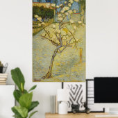 Kleine perenboom in bloesems Poster (Thuiskantoor)