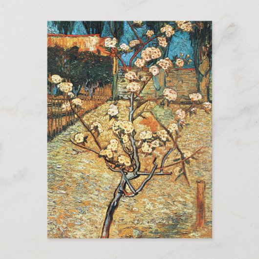 Kleine perenboom in Bloom door Vincent van Gogh Briefkaart (Voorkant)