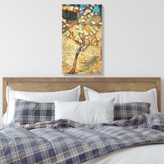 Kleine perenboom in Bloom door Vincent van Gogh Canvas Afdruk (Insitu (Slaapkamer))