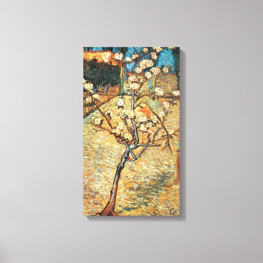 Kleine perenboom in Bloom door Vincent van Gogh Canvas Afdruk (Voorkant)