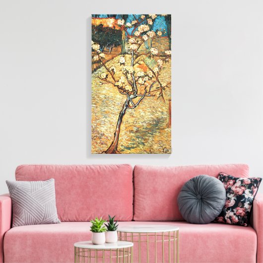 Kleine perenboom in Bloom door Vincent van Gogh Canvas Afdruk (Insitu (Woonkamer))
