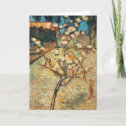 Kleine perenboom in Bloom door Vincent van Gogh Kaart (Voorkant)