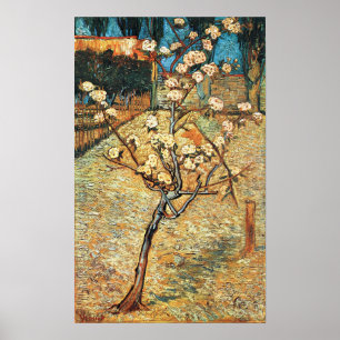 Kleine perenboom in Bloom door Vincent van Gogh Poster