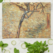 Kleine perenboom in Bloom door Vincent van Gogh Theedoek (Gevouwen)