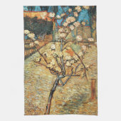 Kleine perenboom in Bloom door Vincent van Gogh Theedoek (Verticaal)