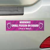 "Kleine persoon aan boord..." Bumpersticker (Op auto)