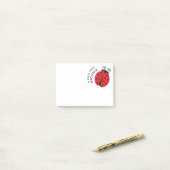 Kleine persoonlijke opmerkingen voor kleine ladybu post-it® notes (Op bureau)