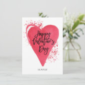 Kleine persoonlijke Valentijnsdag kaart Red Heart (Staand voorkant)
