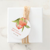 Kleine Perzik Baby Shower Bedank Je Favor Bedankjes Labels (In situ)