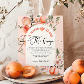 Kleine perzik baby shower bericht van de bump poster