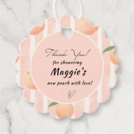 Kleine Perzik Baby Shower Favor Bedankt Tag Bedankjes Labels