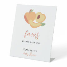 Kleine Perzik Baby Shower Favoren Bord Cute Fruit