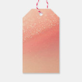 Kleine Perzik Bloemetjes Baby Shower Cadeaulabel (Achterkant)
