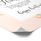 Kleine perzik Fopspeen jacht baby shower spel Poster (Hoek)