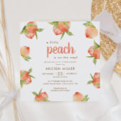 Kleine perzik is op komst perzik baby shower kaart
