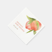 Kleine Perzik Meisje Baby Shower Fruit Servet (Hoek)