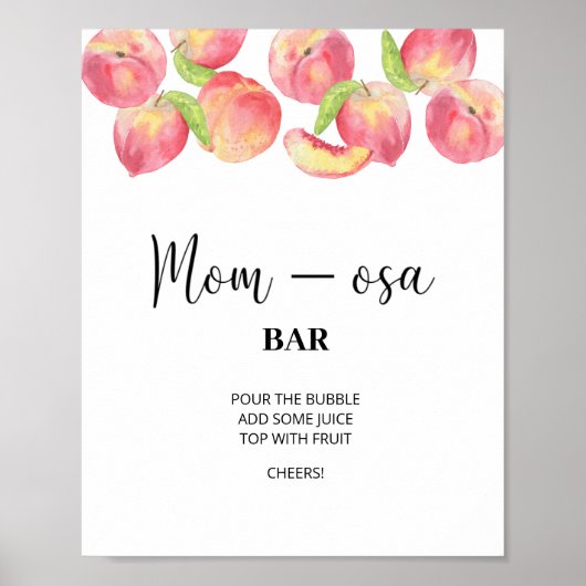 Kleine perzik \ Moeder-osa bar Poster (Voorkant)