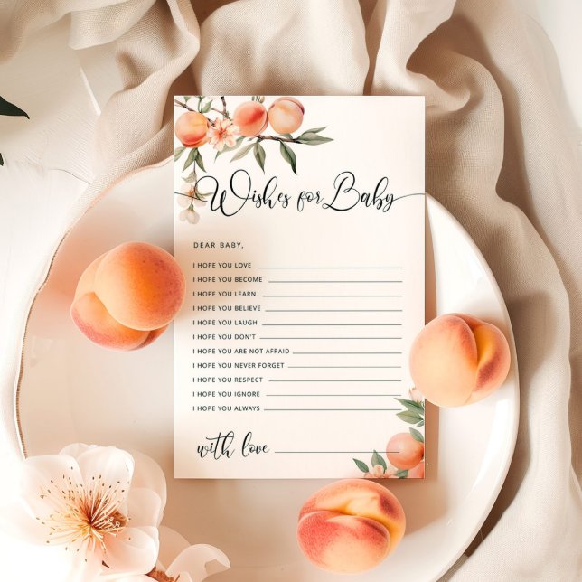 Kleine perzik op de weg wensen voor baby (Creator heeft geüpload)