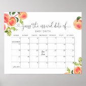 Kleine perzik Raad de vervaldatum kalender Poster (Voorkant)