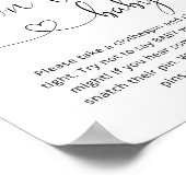 Kleine perzik Zeg geen baby shower game Poster (Hoek)