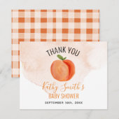 Kleine Perzik Zomer Citrus Bedankkaart (Voorkant / Achterkant)