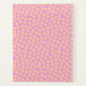 Kleine perzikbloemen op roze planner (Achterkant)
