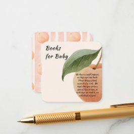 Kleine perzikboeken voor baby bijgevoegde kaart