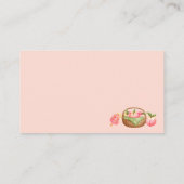 Kleine perzikenboeken voor baby showers voor een o informatiekaartje (Achterkant)