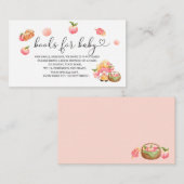 Kleine perzikenboeken voor baby showers voor een o informatiekaartje (Voorkant / Achterkant)