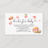 Kleine perzikenboeken voor baby showers voor een o informatiekaartje (Voorkant)