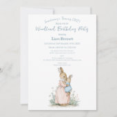 Kleine Peter Konijn en mama 1e verjaardag Kaart (Voorkant)