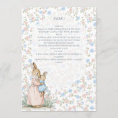 Kleine Peter Konijn en mama Menu (Voorkant)