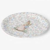 Kleine Peter Konijn en mama Papieren Bordje (Gekanteld)