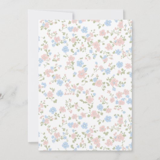 Kleine Peter Konijn en moeder Baby shower Kaart (Achterkant)