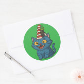 Kleine Petten, grote vakantie juichen Ronde Sticker (Envelop)