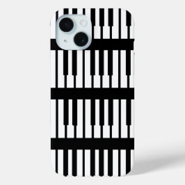 Kleine Piano Keys Klassiek Keyboard Patroon iPhone 15 Case