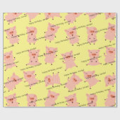 Kleine piggies overal cadeaupapier (Vlak)