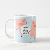 Kleine piggies overal koffiemok (Links)