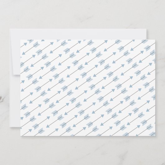 Kleine pijltjes van Archer Full Bleed Birth Announ Aankondiging (Achterkant)