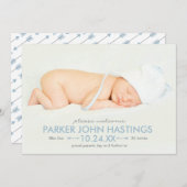 Kleine pijltjes van Archer Full Bleed Birth Announ Aankondiging (Voorkant / Achterkant)